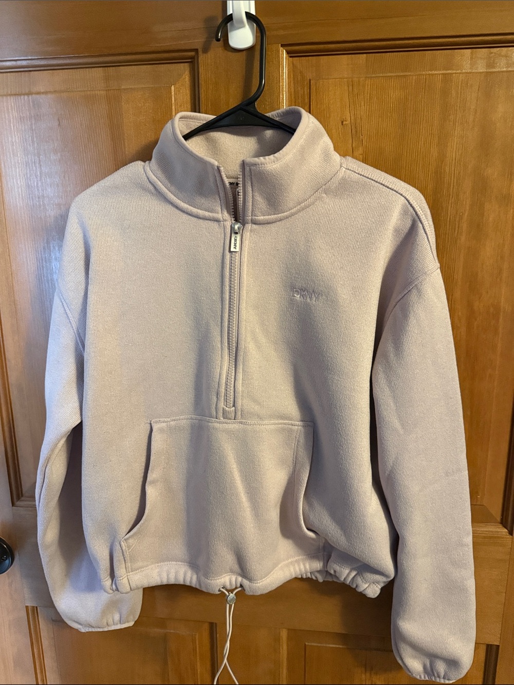 DKNY Lavender Half-Zip Pullover Fleece Sweatshirt